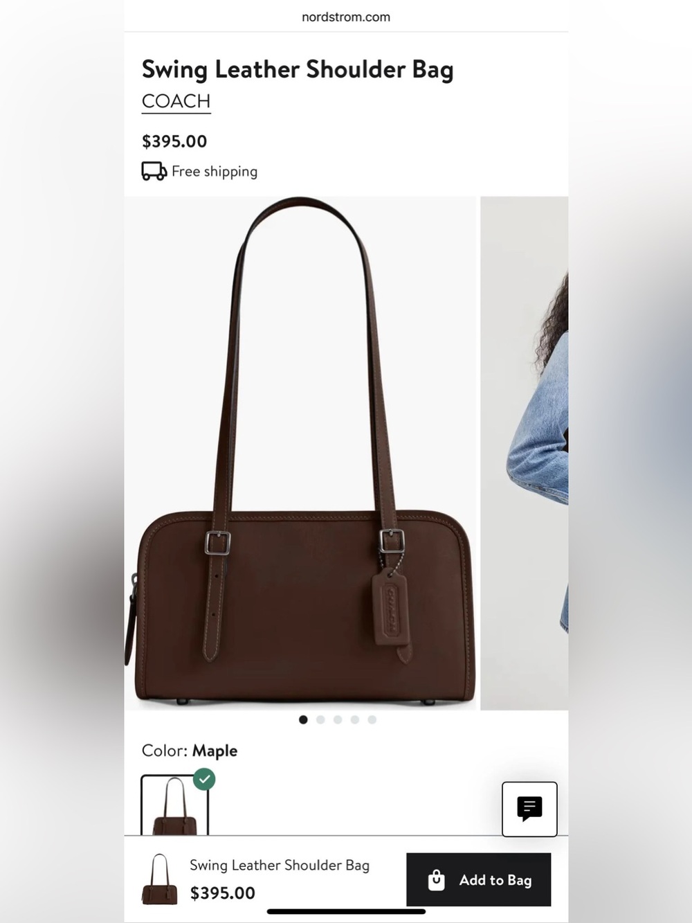Coach swing zip maple silver hardware